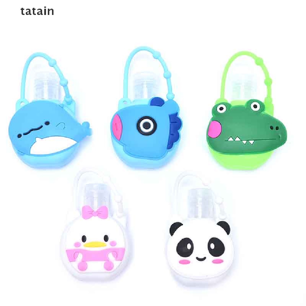 [TAT] 30ML Cartoon Round Bottle Cover Silicone Gel Case For Hand Sanitizer CVX