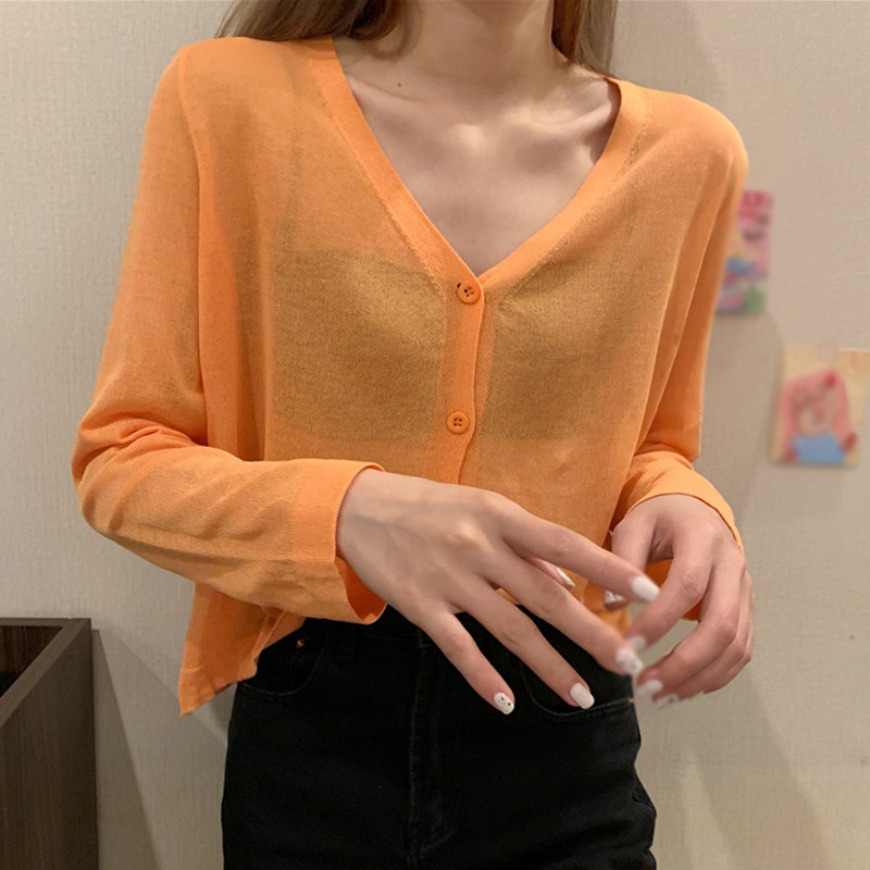 Áo cardigan cổ chữ v tay dài dáng rộng thiết kế thời trang dành cho nữ