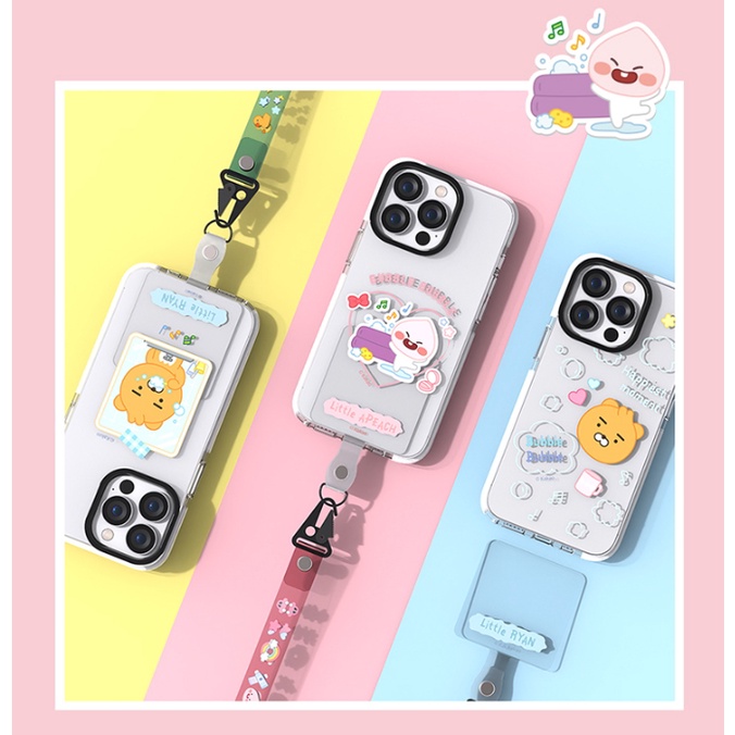 Ốp Điện Thoại Họa Tiết kakao friends  Kèm Dây Đeo