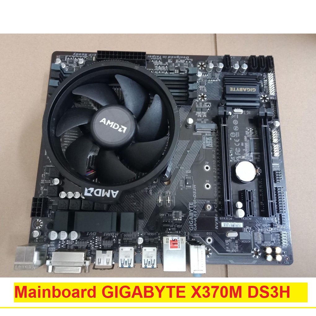 Mainboard GIGABYTE GA-AX370M-DS3H lắp cho CPU AMD. Main GIGABYTE X370M DS3H