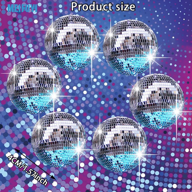 Set 24 quả cầu tráng gương 3cm màu bạc dùng để trang trí giáng sinh