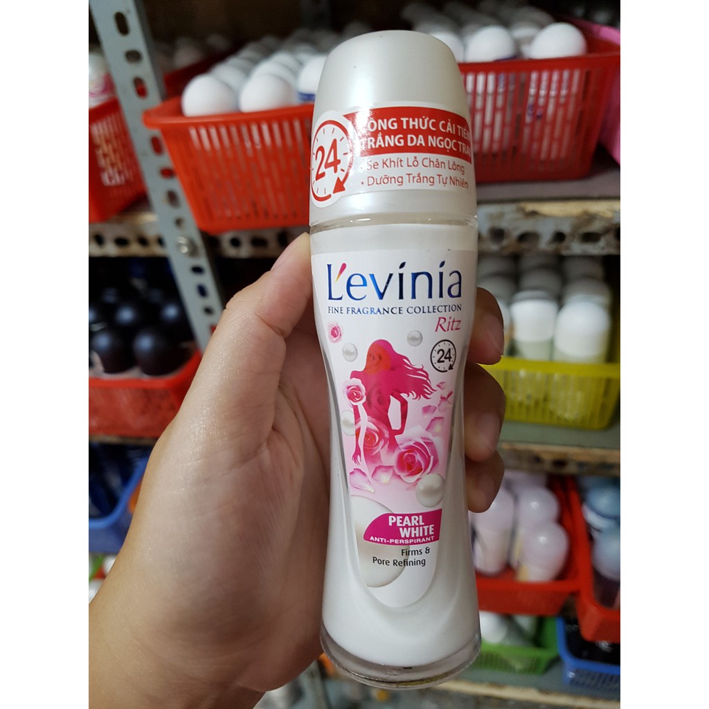 Lăn khử mùi L'evinia trắng da Ngọc trai 65g
