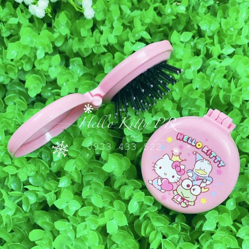 Gương lược massage mini bỏ túi Hello Kitty - Doremon