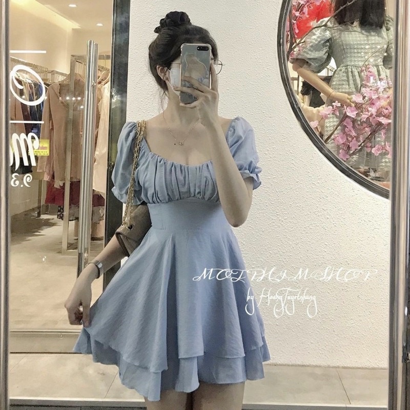 🦋Jumsuit Xếp Li Ngực Thắt Nơ Lưng🦋