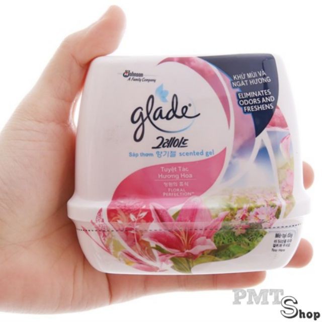 Sáp Thơm GLADE 180g Lavender, Chanh, Lài, Tuyệt tác hương hoa, Sớm mai, Biển, Tươi mát