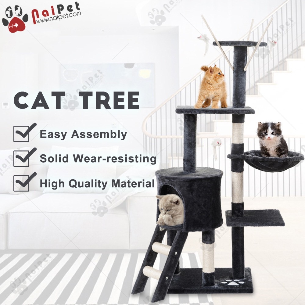 Trụ Cào Móng Bàn Cào Móng Nhà Cào 4 Tầng Cho Mèo Cattree TCM020