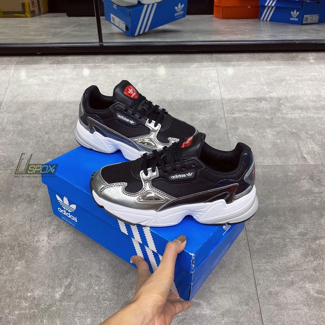 Giày Adidas Falcon Black Silver