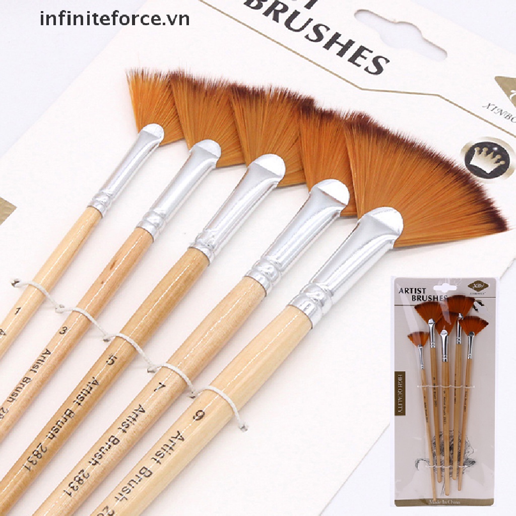 Bộ 5 Cọ Trang Điểm Hình Cánh Quạt