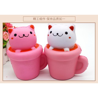 SquiShy cốc thỏ mặt bự