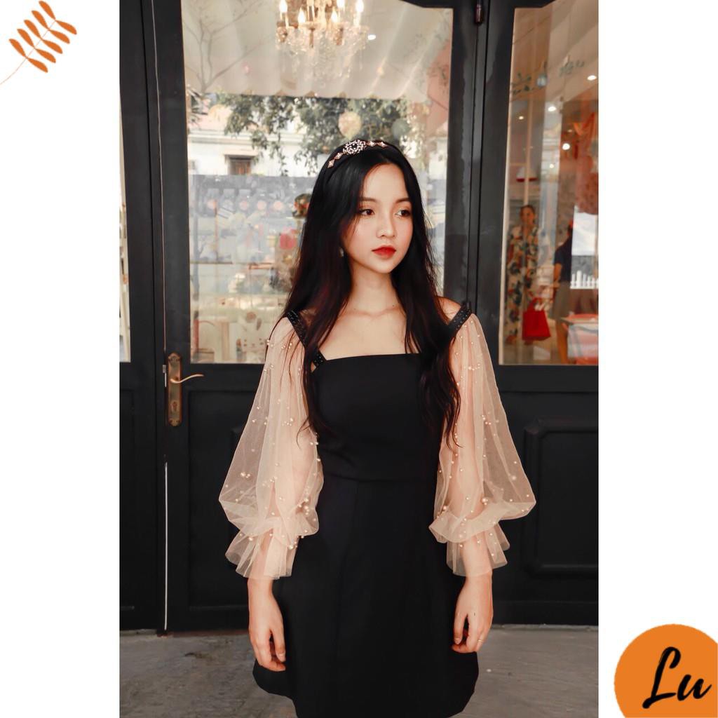 Váy Nữ Đẹp 💖FREESHIP💖 Đầm dự tiệc tay phồng đính ngọc Gin Dress [Mẫu Mới 2021] | BigBuy360 - bigbuy360.vn