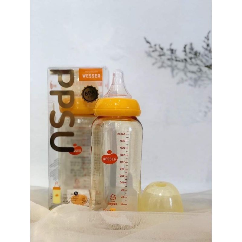 Bình sữa wesser ppsu cao cấp cổ hep 250ml