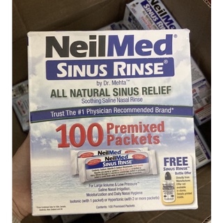 Hộp 100 muối rửa mũi neilmed nguyên hộp