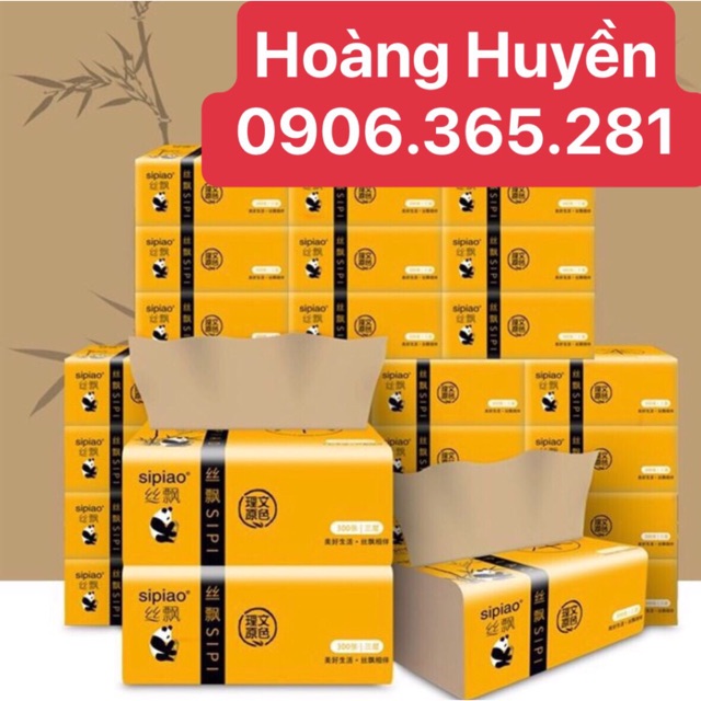 [KHO HCM] Thùng Giấy ăn Gấu Trúc Sipiao 30 gói/thùng, 300 tờ/gói.