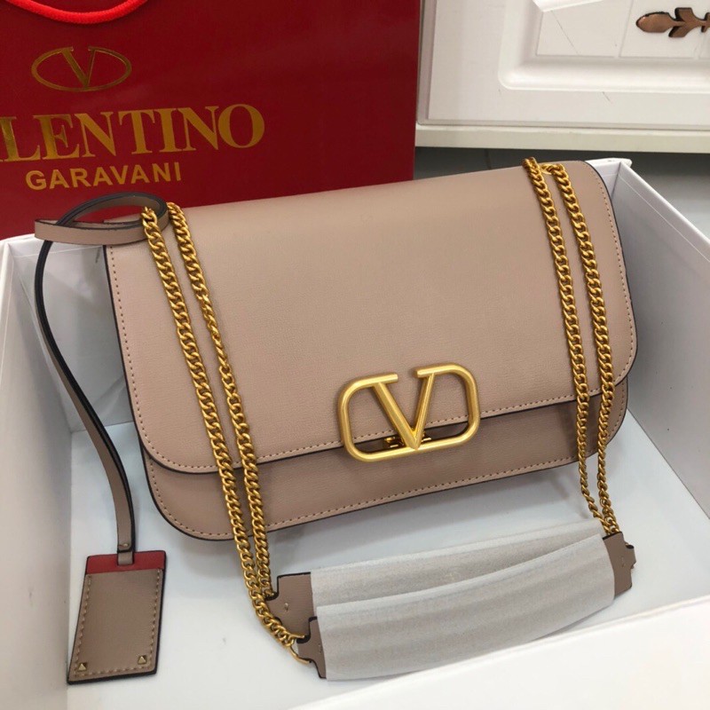 Túi xách nữ thương hiệu Valentino Garavani da thật cao cấp thiết kế khoá chữ V độc đáo
