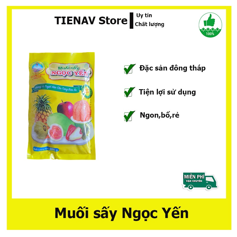 Muối sấy ngọc yến chấm hoa quả trái cây gia vị bếp đặc sản đồng tháp
