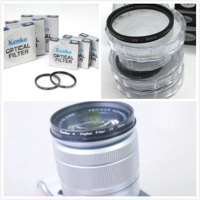Đầu lọc bảo vệ ống kính máy ảnh quang học UV KENKO 40.5 / 49/52 / 58mm cho DSLR