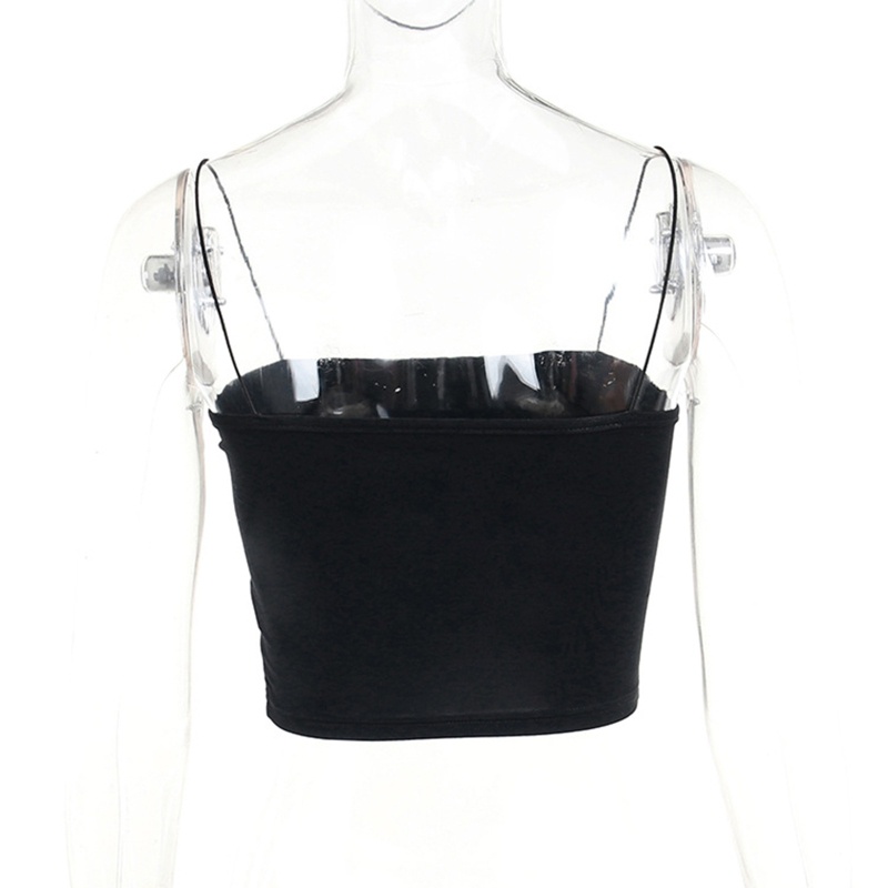 Áo Croptop Trễ Vai Hai Dây In Họa Tiết Đầu Lâu Phong Cách Gothic Harajuku Punk Cho Nữ