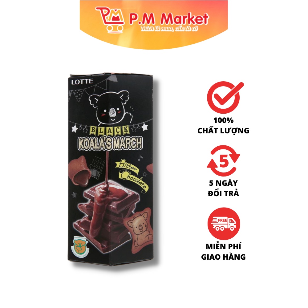Bánh gấu vỏ và nhân socola Lotte Koala's March hộp 37g - P.M Market
