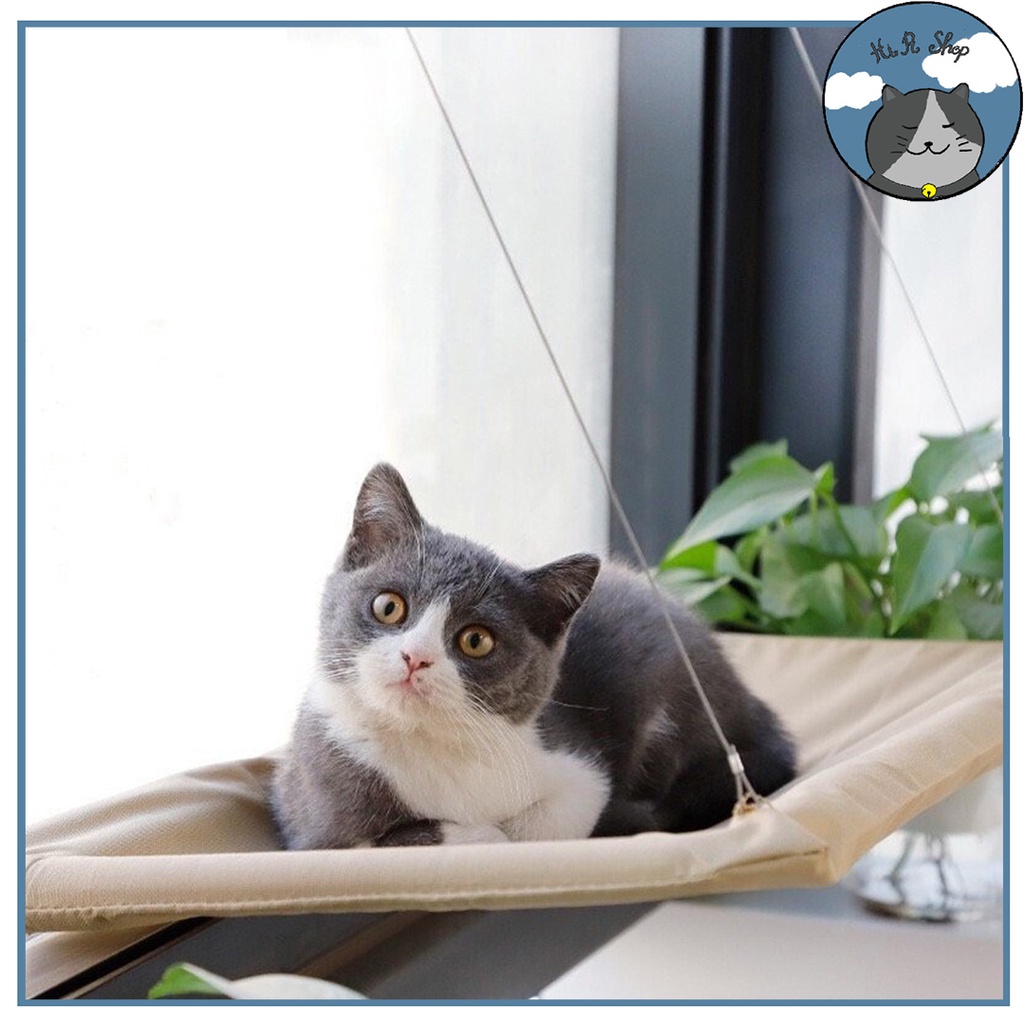[Fullbox] Giường, Võng Treo Gắn Cửa Sổ Cho Mèo Nằm Chơi Và Thư Giãn Dành Cho Thú Cưng Lên Đến 18Kg