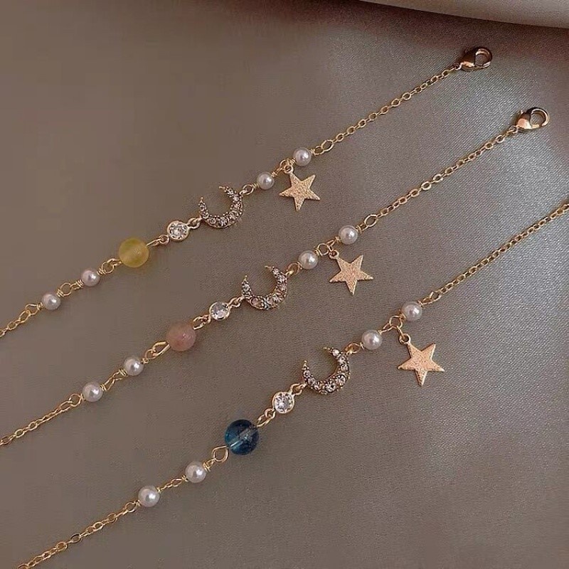 Vòng Tay Hình Mặt Trăng Phong Cách Hàn Quốc Chất Lượng Cao