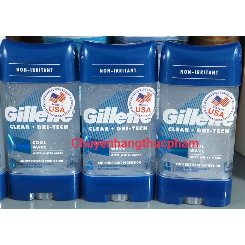 Lăn khử mùi Gillette Cool Wave 107g của Mỹ.