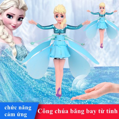 Búp Bê Bay Cảm Ứng Phát Sáng Elsa Hot, Đồ Chơi Cảm Ứng Đặt Tay Lên Là Bay Nàng Tiên Bay Hồng,Tím,Xanh, Elsa