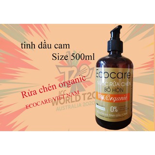 SHIP ĐƯỢC HỖ TRỢ Combo 4 chai Nước rửa chén hữu cơ Bồ hòn Ecocare hương Cam 500ml thương hiệu Ecocare