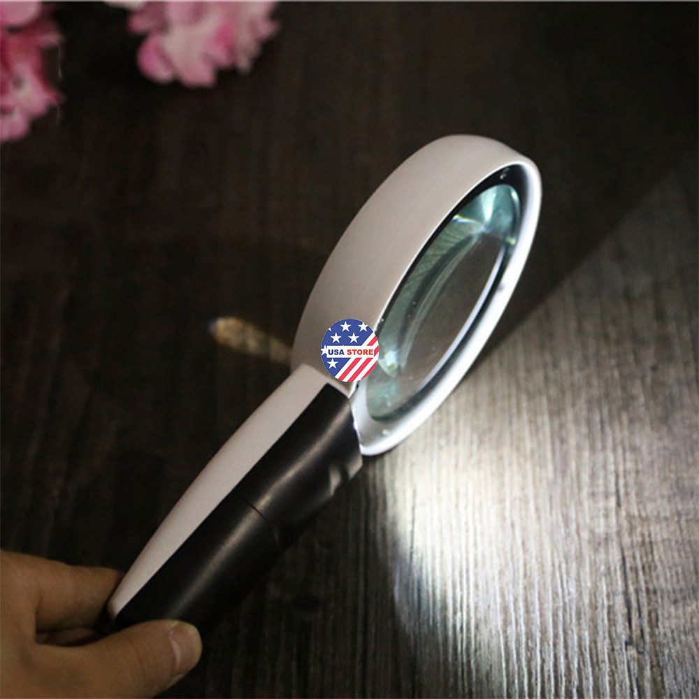 Kính Lúp Có Đèn Cầm Tay 3 Led Hd T21 (Mới Về)