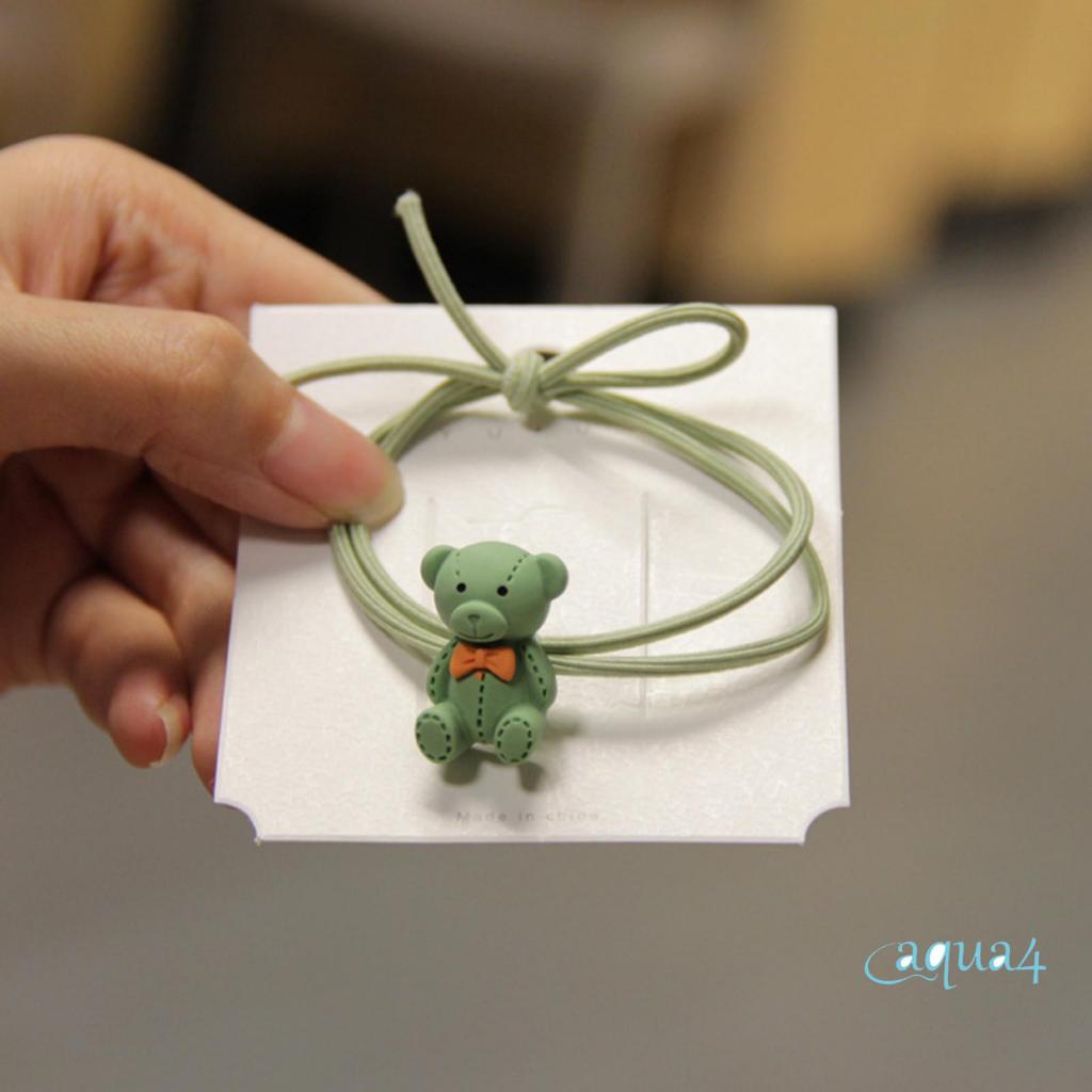 Dây Cột Tóc Co Giãn Hình Gấu Hoạt Hình Cho Nữ