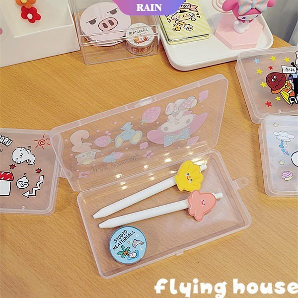 Hộp Đựng Khẩu Trang Trong Suốt In Họa Tiết Hello Kitty/ My Melody Kuromi Marvel Dễ Thương Dành Cho Bé