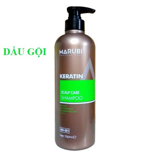 Cặp Dầu Gội Xả Marubi keratin collagen siêu mượt 750ml CT68