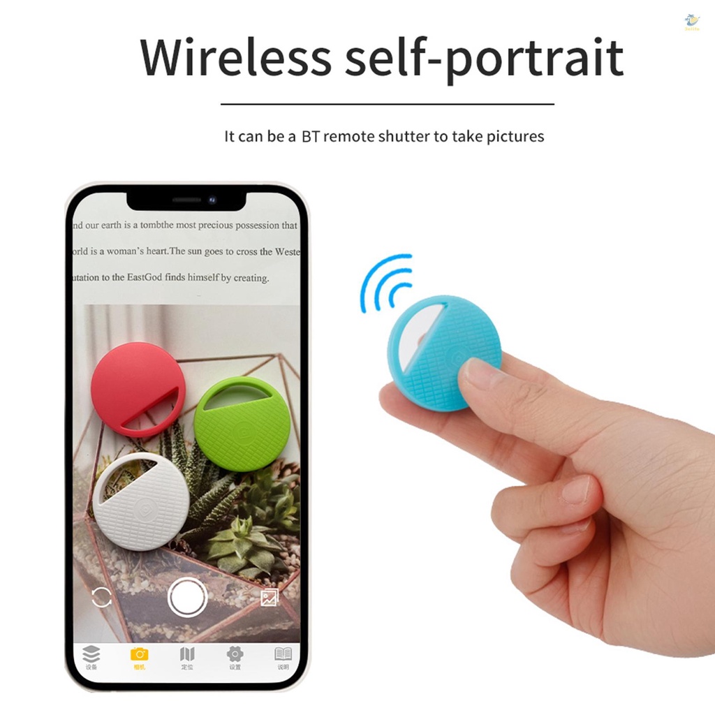 Thiết Bị Định Vị GPS Không Dây Thông Minh Cho Thú Cưng/Chìa Khóa/ Túi/ Túi Thông Minh Định Vị BT Selfie Màu Đỏ