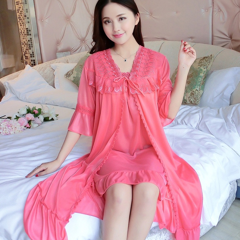 Set áo choàng kèm váy ngủ siêu đẹp cao cấp 231 🌻 Bộ đồ ngủ xinh xắn 🌻🌻🌻 | BigBuy360 - bigbuy360.vn