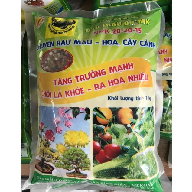 Phân bón tổng hợp NPK đầu trâu 20-20-15. Gói 1 kg