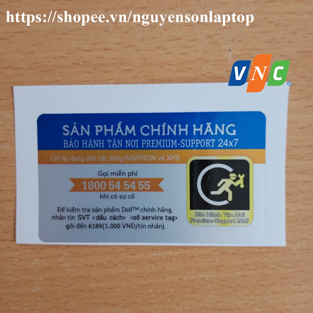 Thay Nhãn Dán Trang Trí Laptop Dell màu Trắng - Xanh