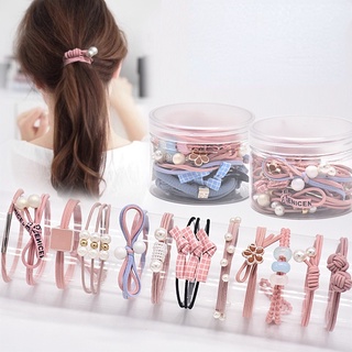 Set 12 dây buộc tóc co giãn nhiều kiểu phong cách Hàn Quốc thời trang cho nữ