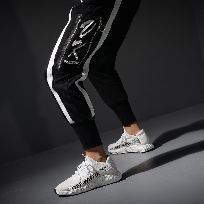Giày Sneaker Nam thể thao màu trắng cổ cao cho học sinh phong cách Hàn Quốc TAKUTA mã OMT