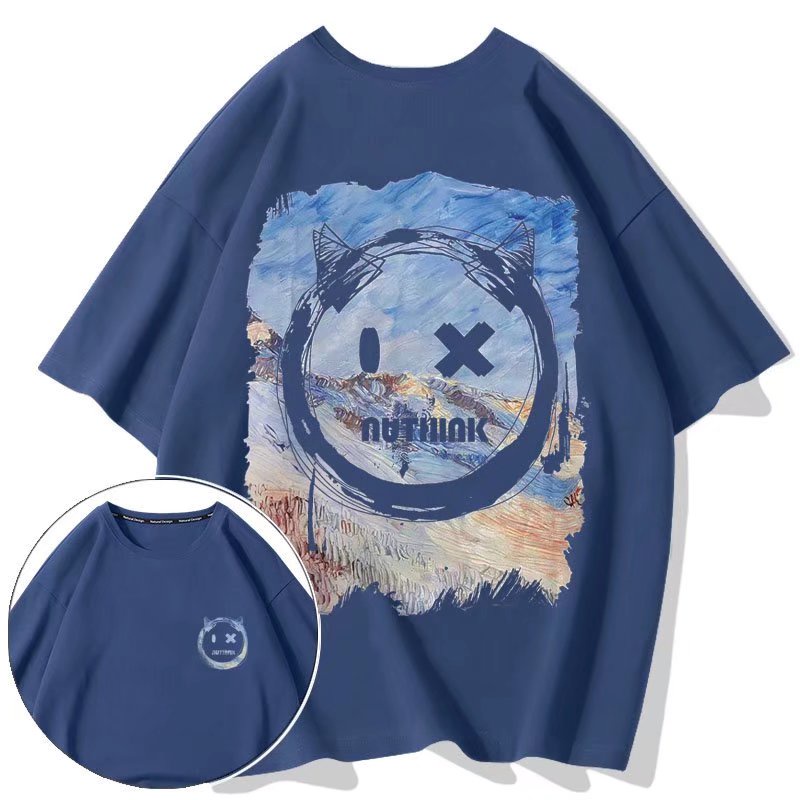 Áo Thun Tay Ngắn Cổ Tròn In Họa Tiết Hoạt Hình Thời Trang Mùa Hè Cho Nam Và Nữ Size M-8XL