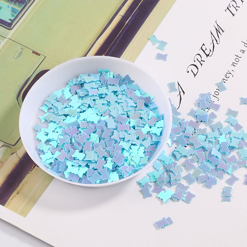 Bộ 500 Hạt Nhựa PVC Hình Gấu 3 * 5mm Tự Trang Trí Móng Tay
