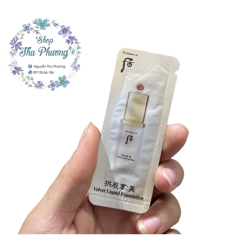 GÓI NỀN WHOO VELVET LIQUID FOUNDATION 1ml