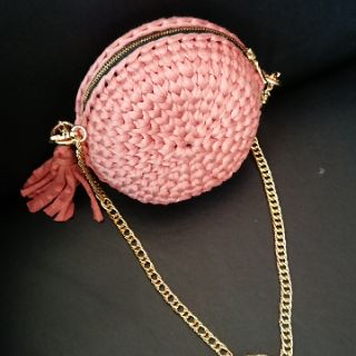 Túi tròn sợi vải handmade