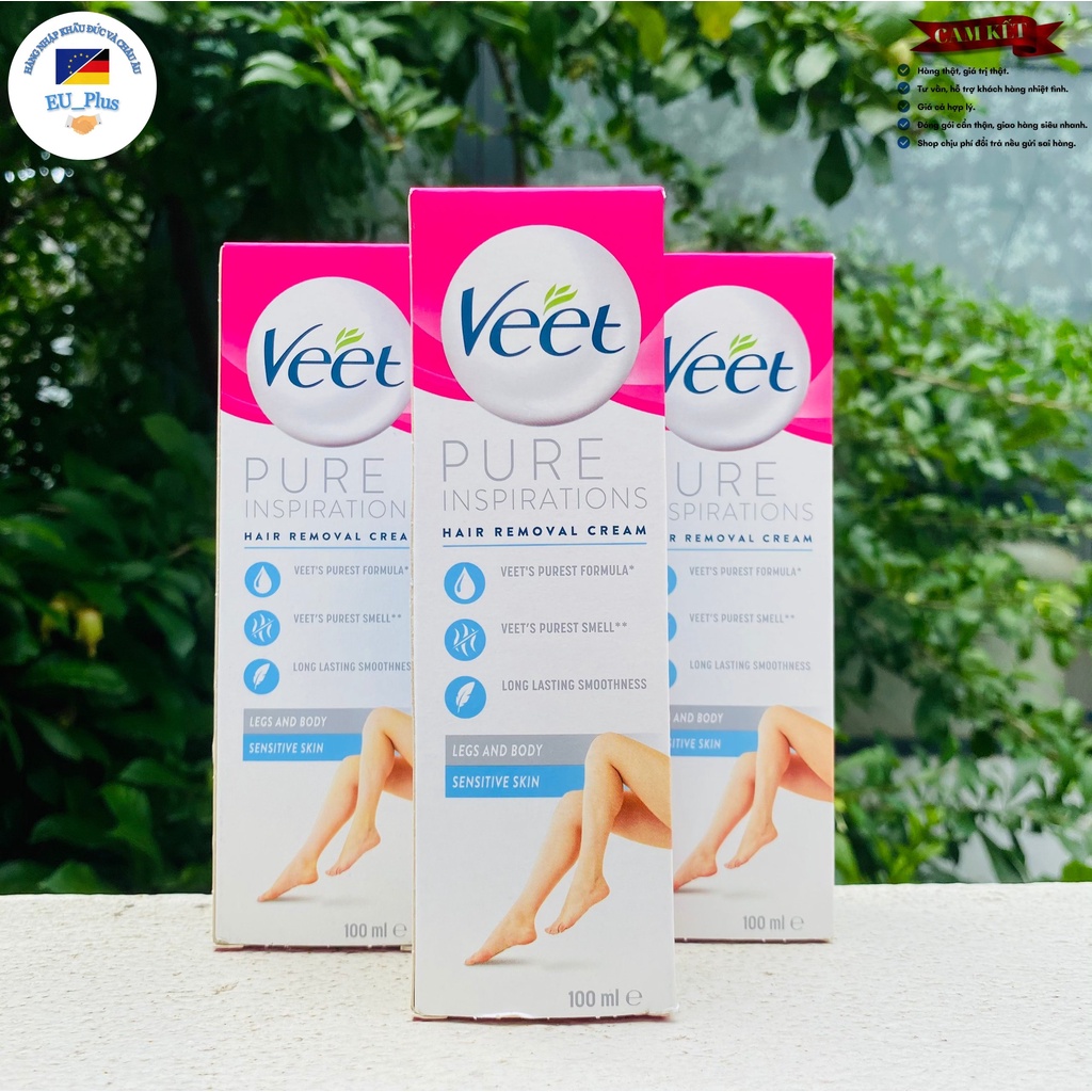 Kem tẩy lông Veet cho body, tay chân, bikini  - 100ml - hàng UK - cho da nhạy cảm