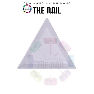 Khay tam giác nhỏ phân đá và đựng đá nail