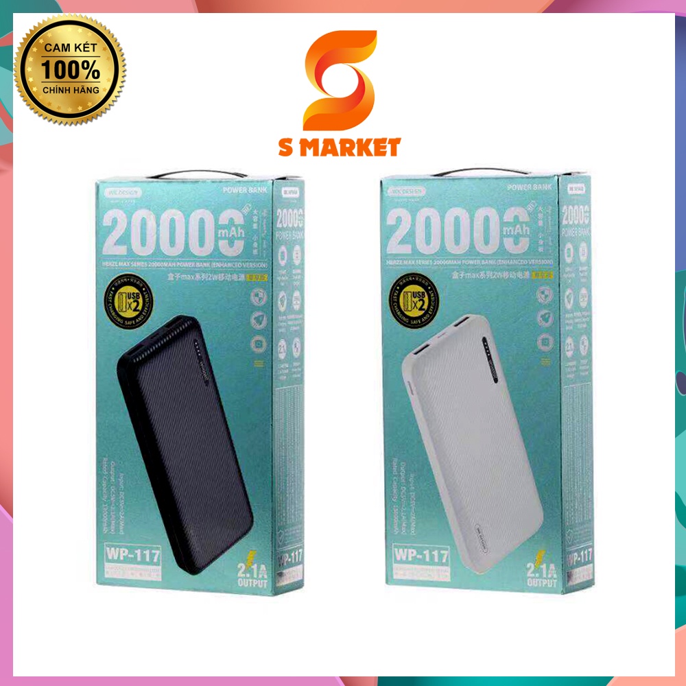 PIN SẠC DỰ PHÒNG WK 20.000MAH WK design WP-117