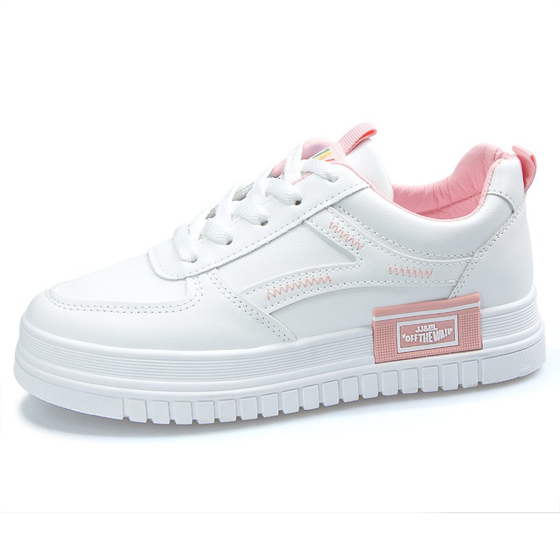 Giày nữ 2021 sneaker đế độn 3cm, giày nữ thể thao da pu cao cấp