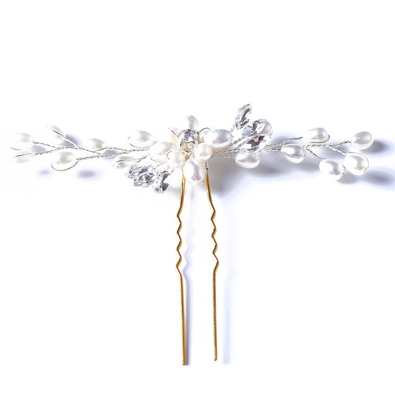 Kẹp Tóc Hình Hoa Đính Hạt Ngọc Trai