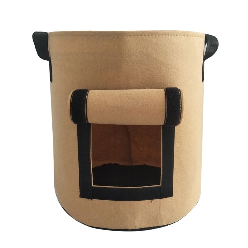 Set 2 Túi Đựng Khoai Tây Thông Minh 10 Gallon Bằng Vải Không Dệt Thoáng Khí Có Tay Cầm