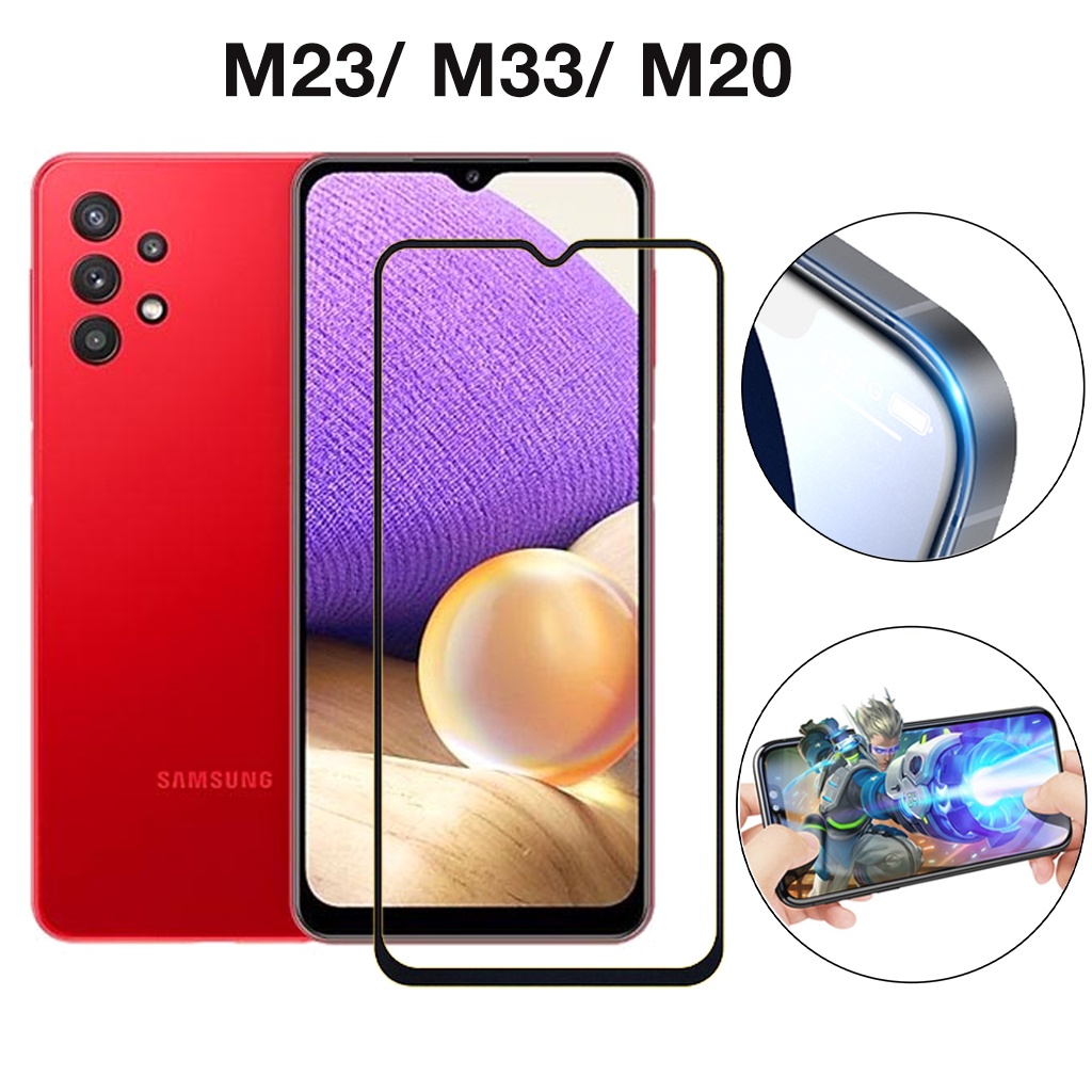 Kính cường lực samsung M33 M23 M20 M20s full màn cao cấp chống trầy xước màn tặng kèm khăn lau màn hình Kính [9D]