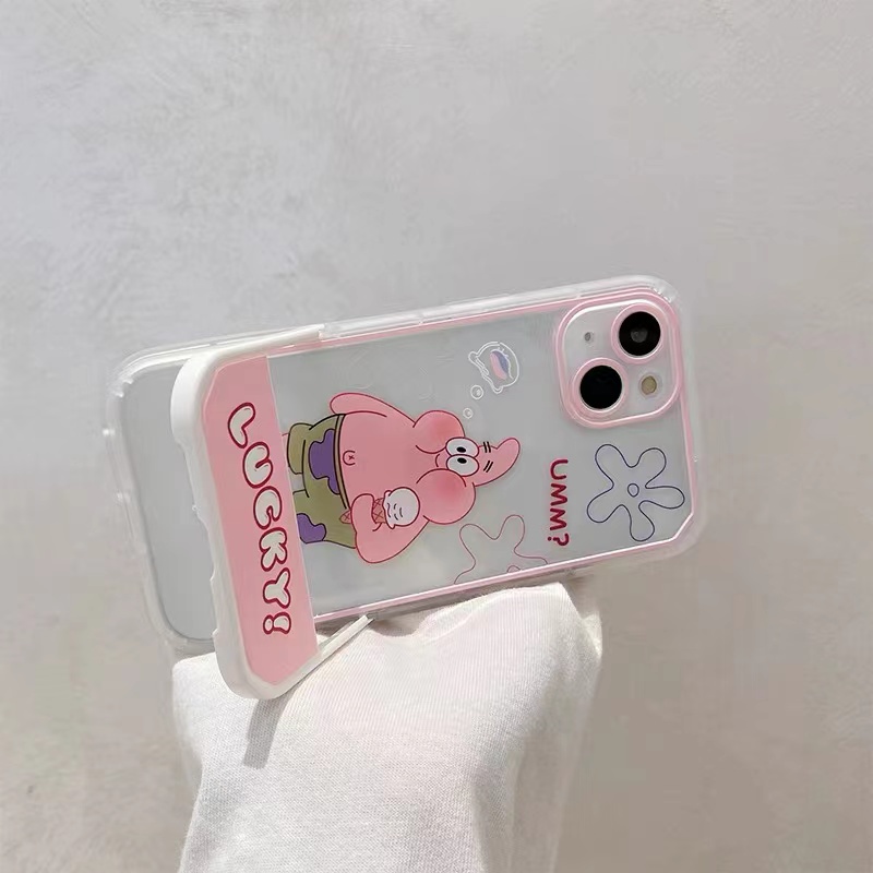 Ốp Điện Thoại TPU Silicon Mềm Trong Suốt Chống Sốc Có Giá Đỡ Dễ Thương Cho IPhone 11 12 13 Pro Max 7 8 Plus X XS XR 6S 6 SE 2020