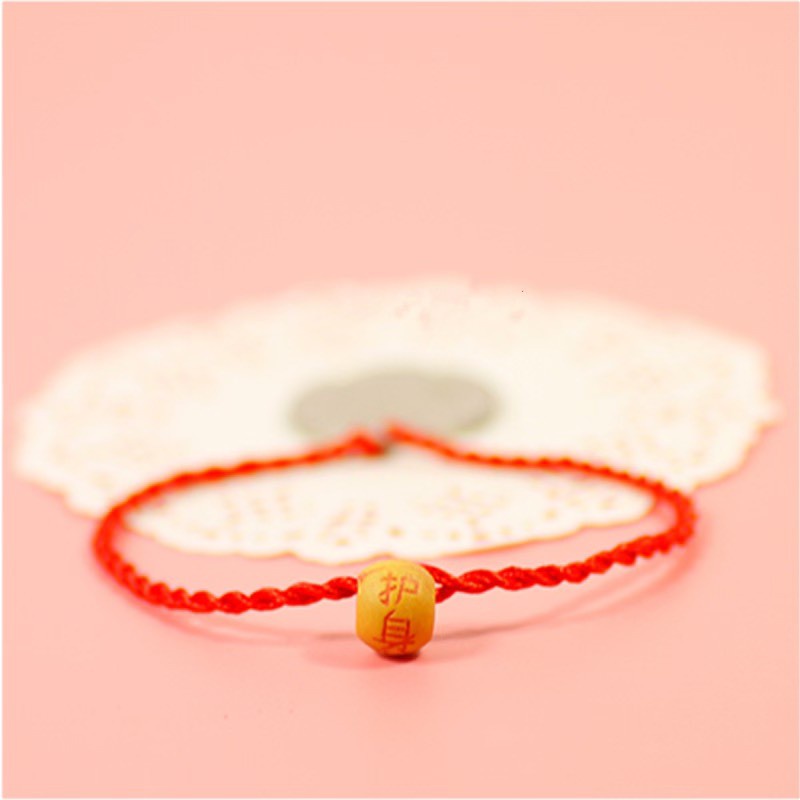 Vòng tay dây đỏ may mắn bình an Phong thủy Handmade 145 dễ thương phong cách retro